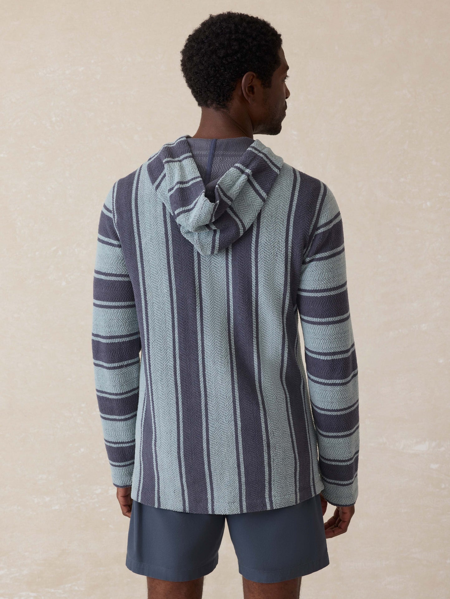 Whitewater Hoodie - Teal Channel Stripe