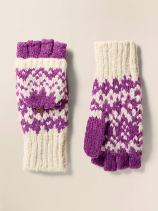 Valley Fairisle Mitten - Purple Fairisle