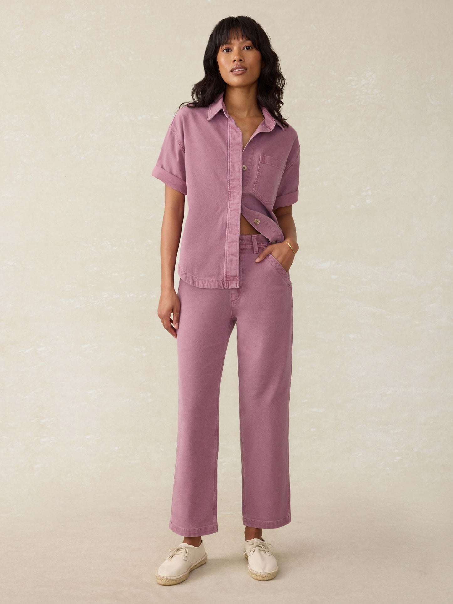 Sunwashed Canvas Dockside Pant - Weathered Orchid