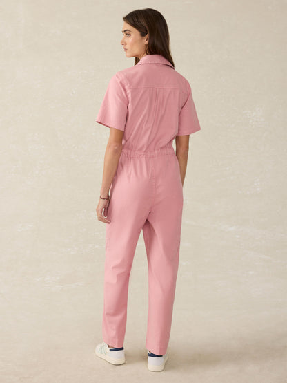 Utility Twill Raven Jumpsuit - Baroque Rose