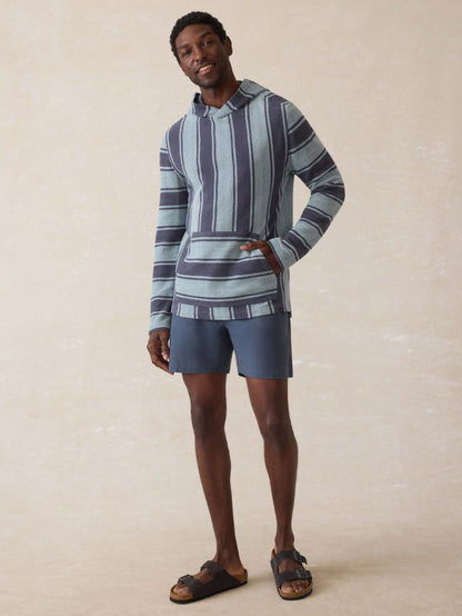Whitewater Hoodie - Teal Channel Stripe