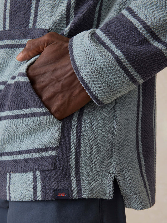 Whitewater Hoodie - Teal Channel Stripe