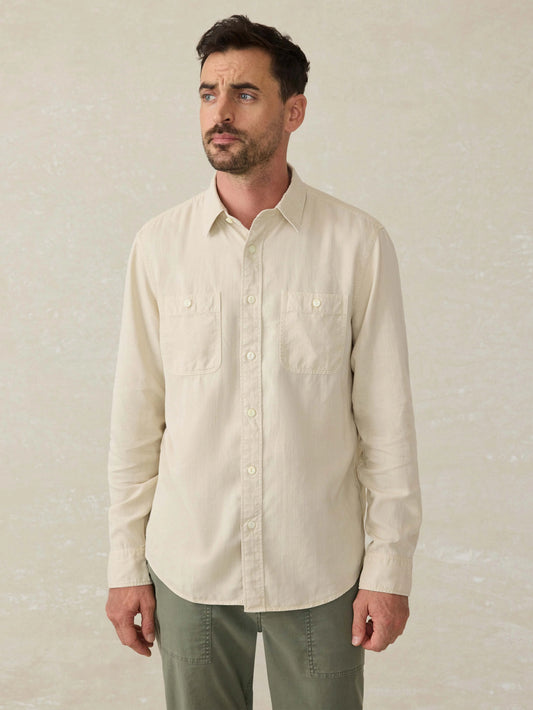 Tried \u0026 True Chambray Workshirt - Coastal Cream