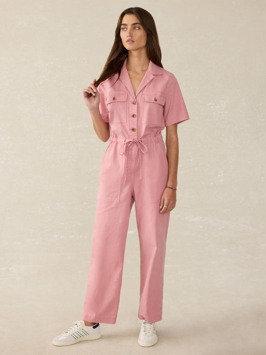 Utility Twill Raven Jumpsuit - Baroque Rose