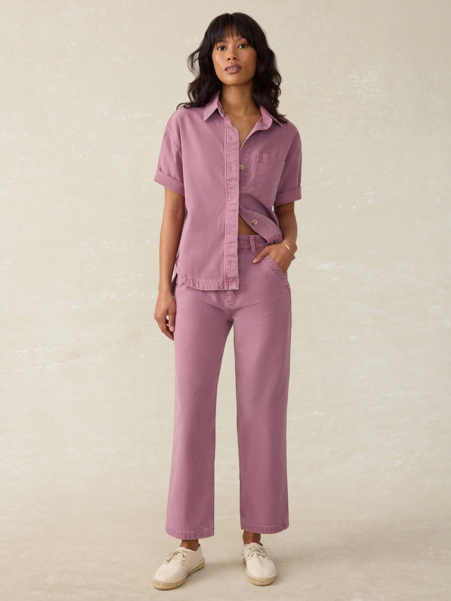 Sunwashed Canvas Overshirt - Weathered Orchid