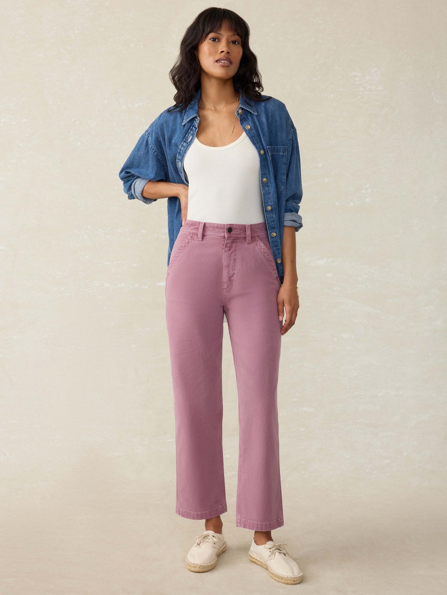 Sunwashed Canvas Dockside Pant - Weathered Orchid