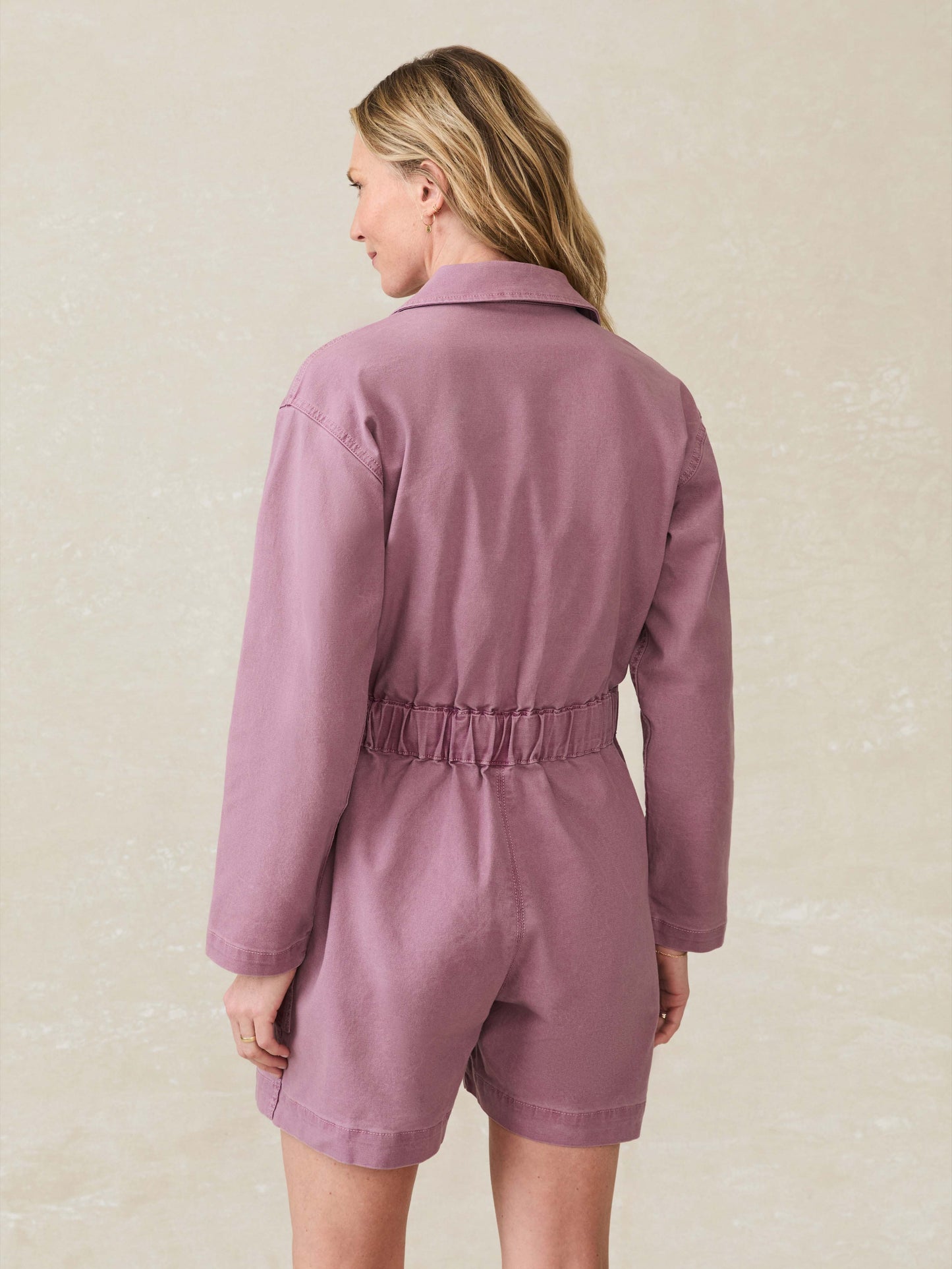 Sunwashed Canvas Romper - Weathered Orchid