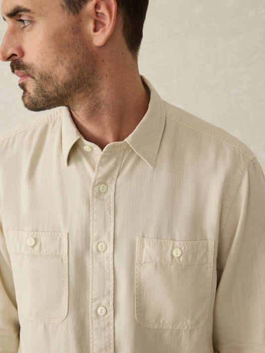 Tried \u0026 True Chambray Workshirt - Coastal Cream