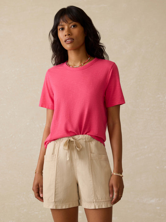 Sunwashed Regenerative Essential Tee - Pink Flambe